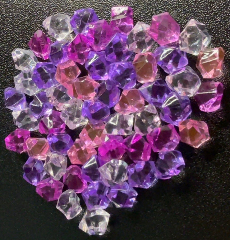 Fake ice lids pink,clear,blue,purple