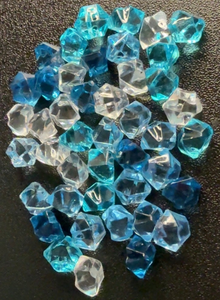 Fake ice lids pink,clear,blue,purple